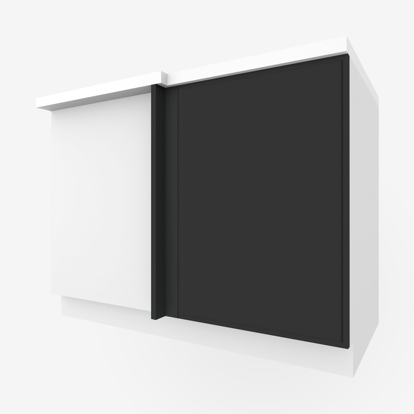 Black Outline Corner Cabinet Door for Sektion