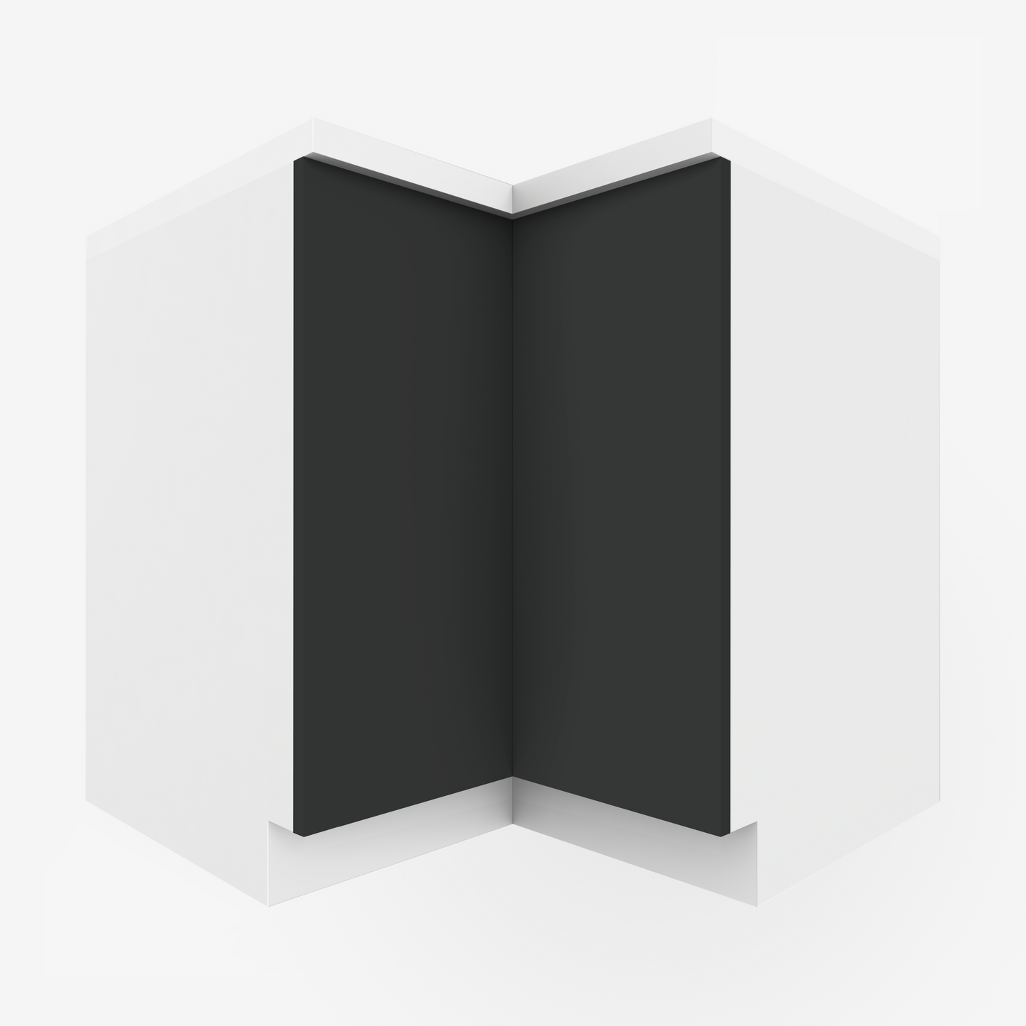 Black Slab Corner Cabinet Door for Sektion