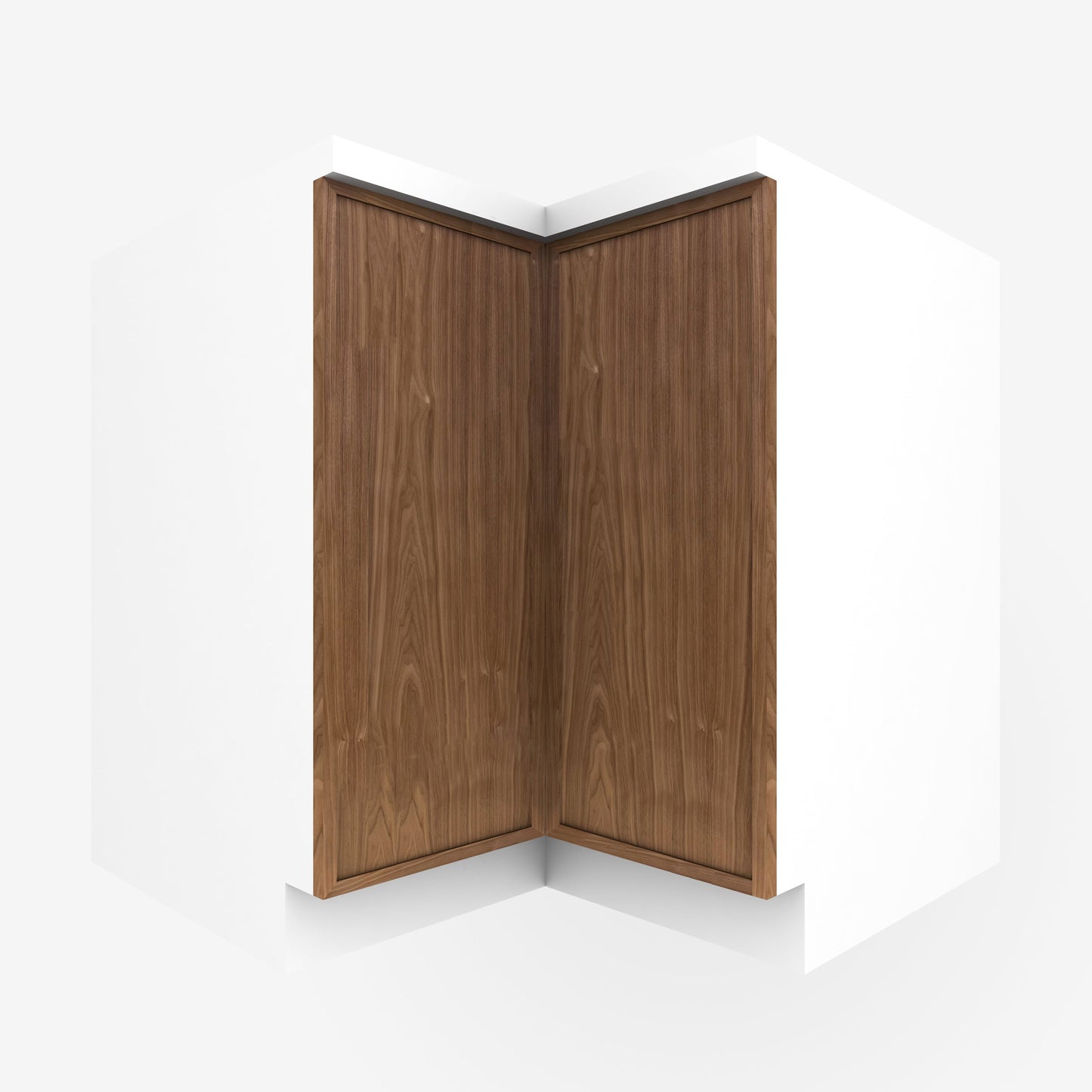Walnut Outline Corner Cabinet Door for Sektion