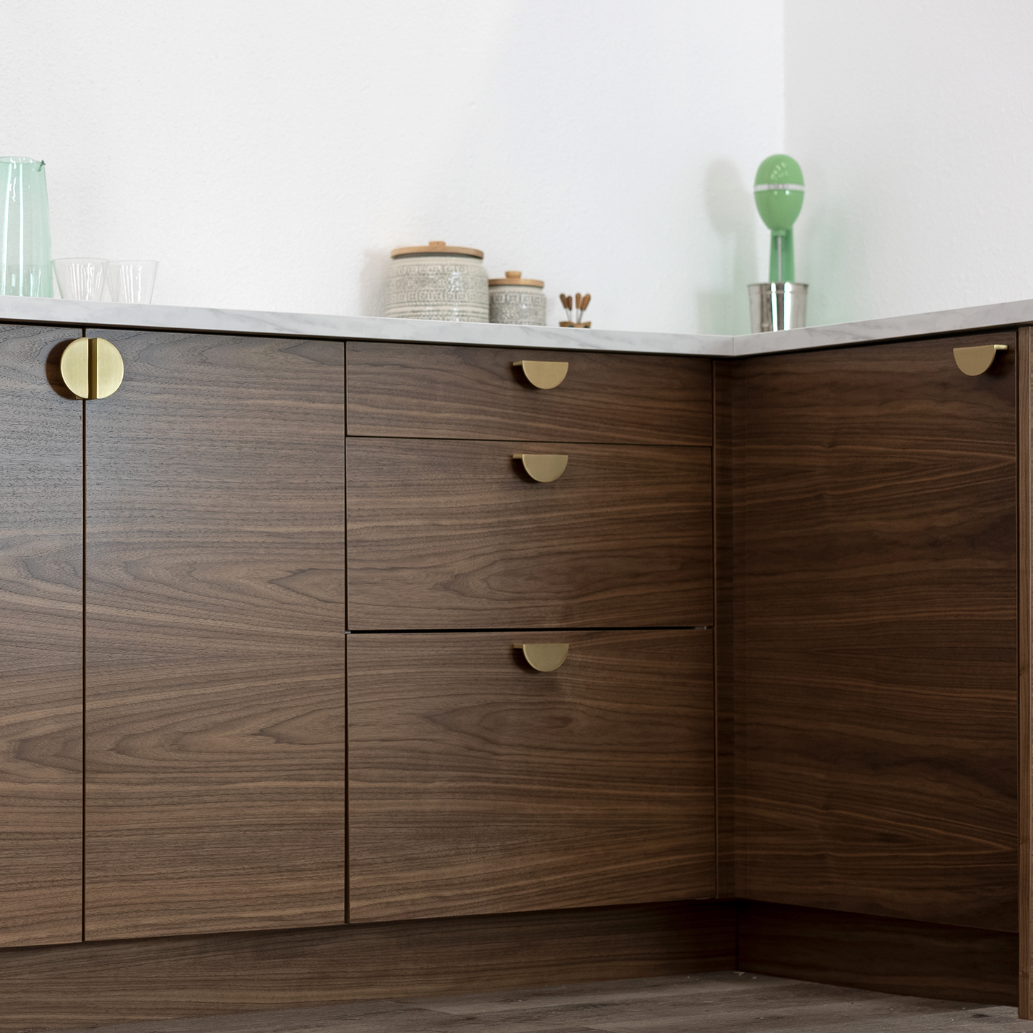 Walnut Corner Cabinet Door for Sektion