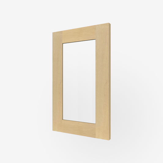 Maple Shaker Glass-Ready cabinet door front