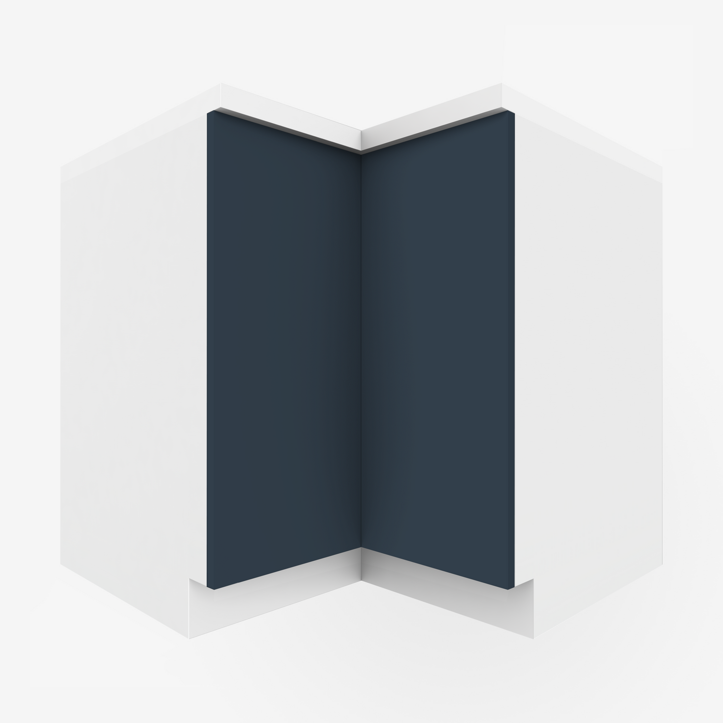 Marine Blue Slab Corner Cabinet Door for Sektion