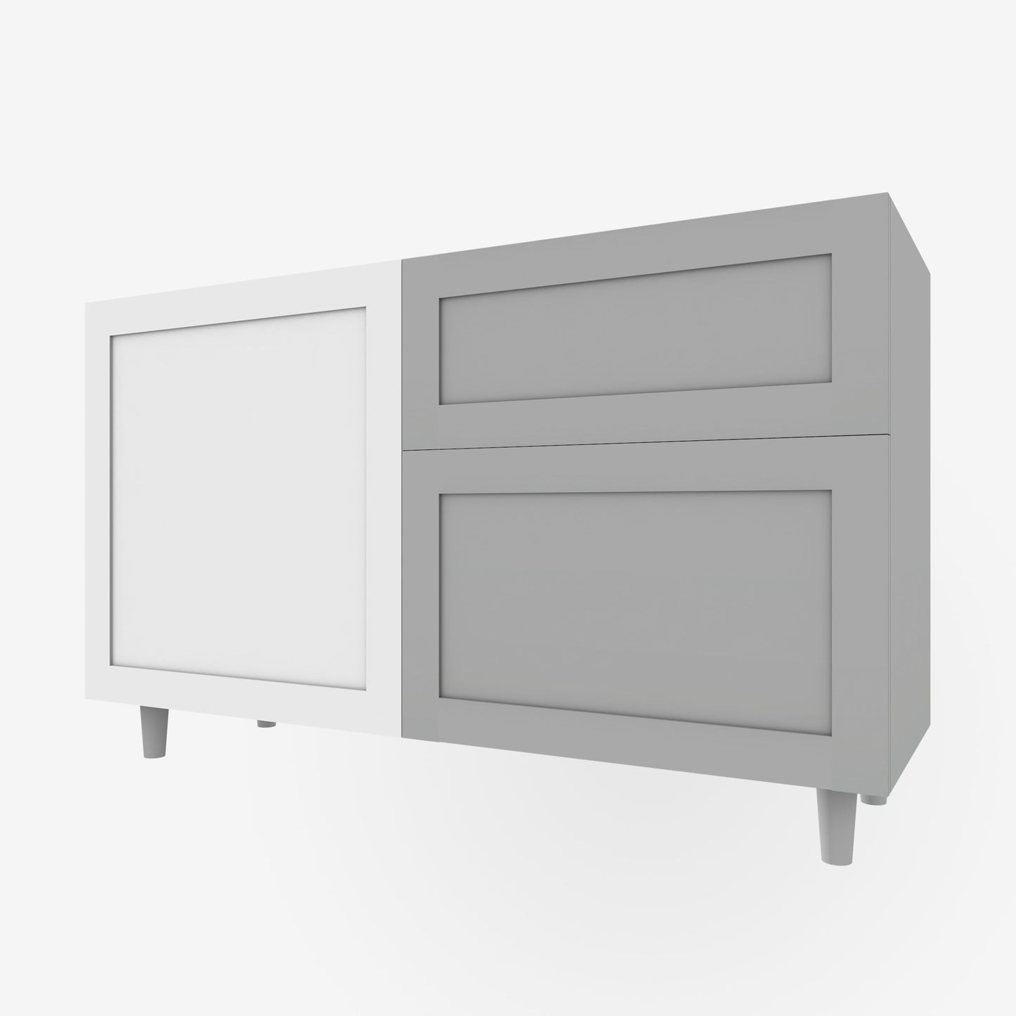 Modern White Shaker Door for Besta 23 5/8" 25 1/4"