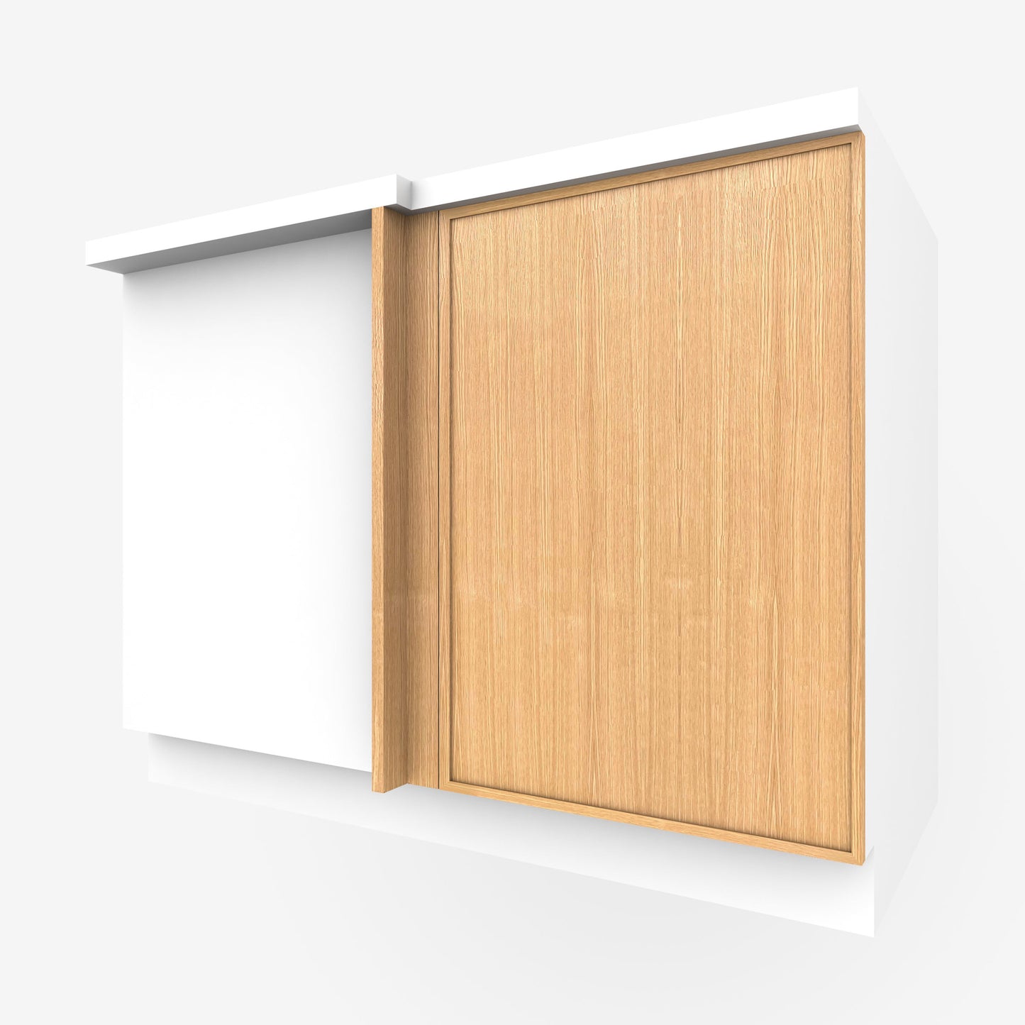Oak Outline Corner Cabinet Door for Sektion