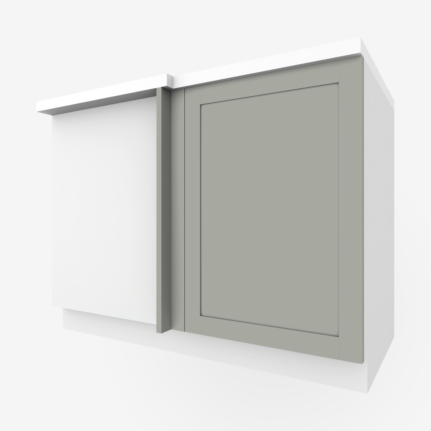 Revere Grey Shaker Corner Cabinet Door for Sektion