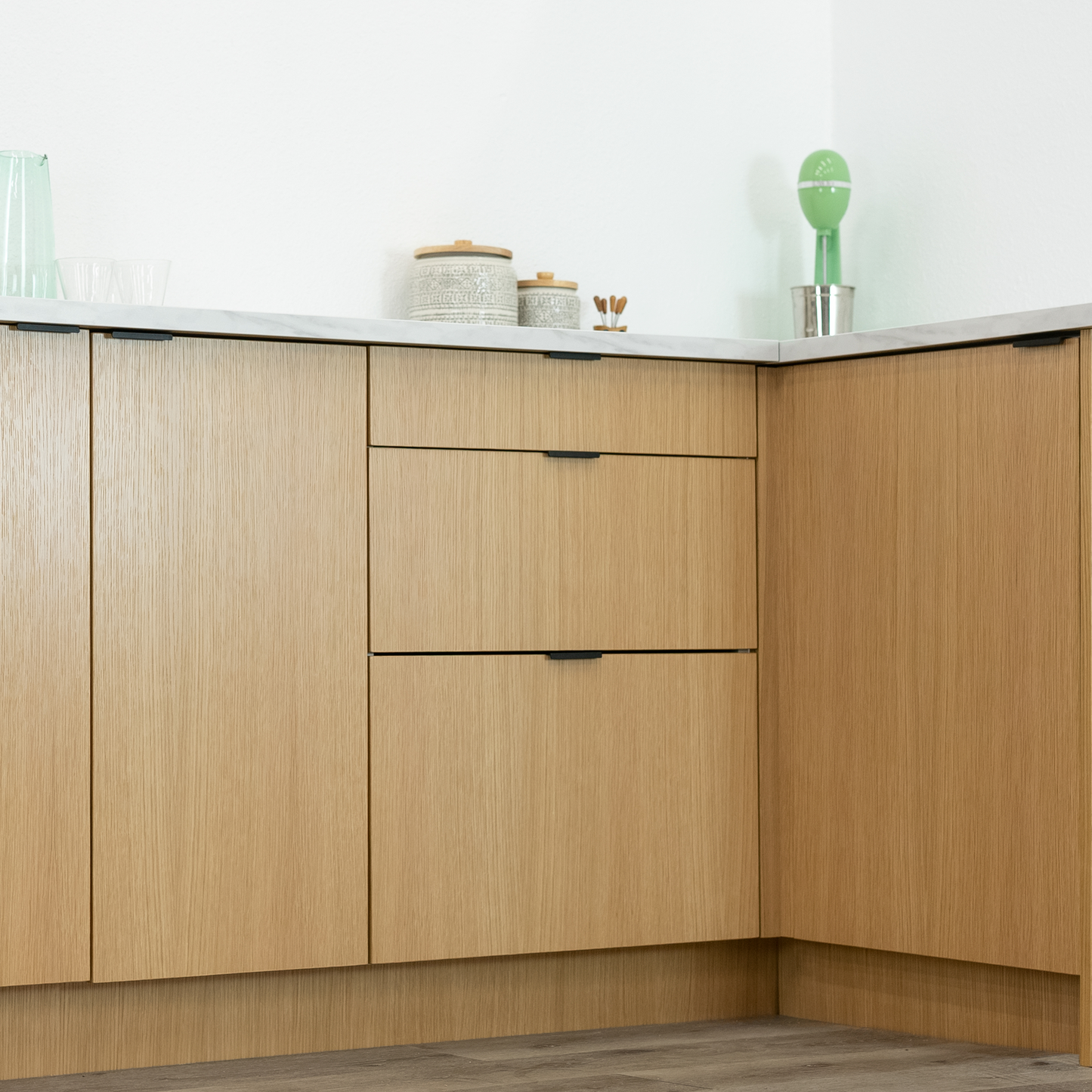 Rift White Oak Corner Cabinet Door for Sektion