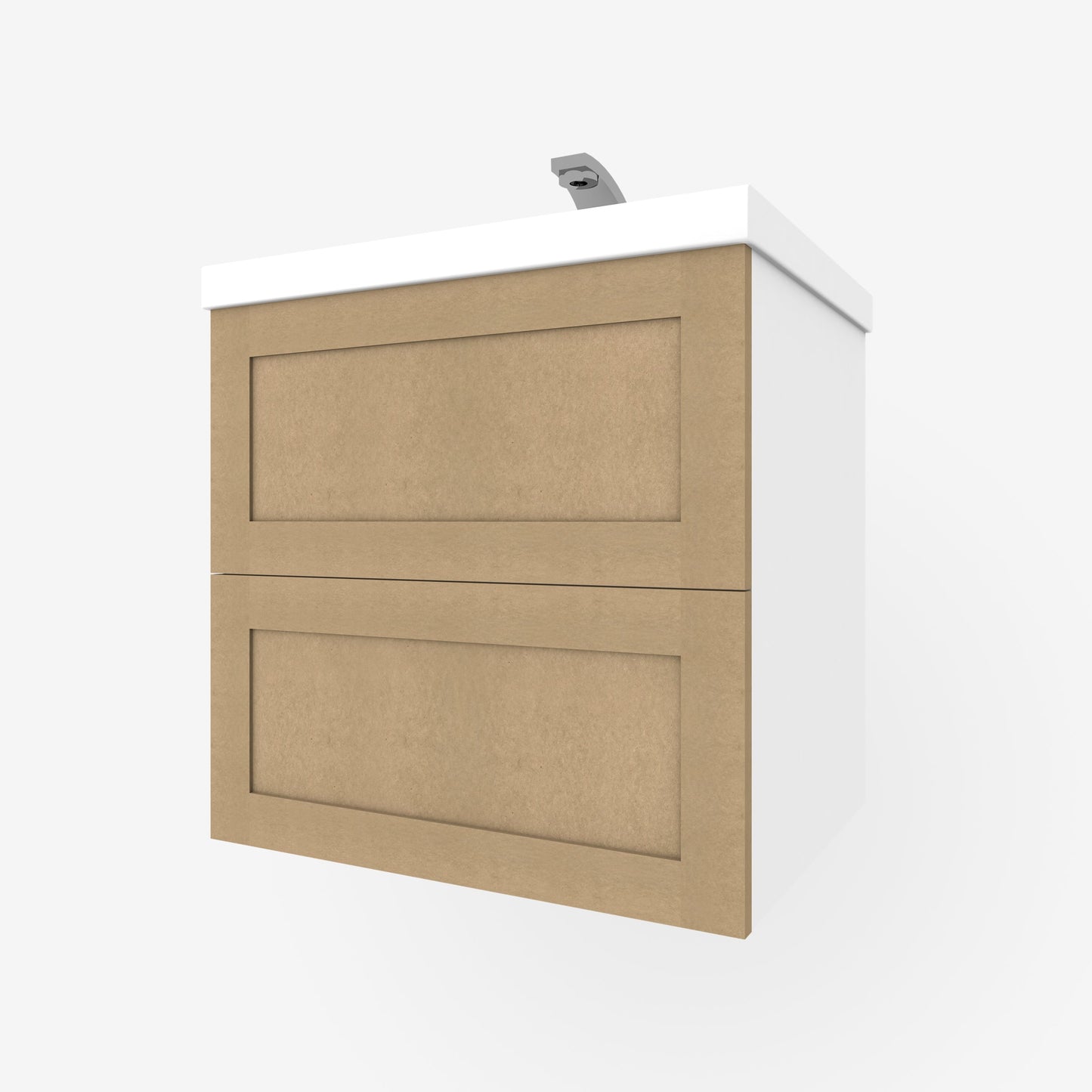 Unfinished Modern Shaker 2-Drawers for Godmorgon - Unfinished