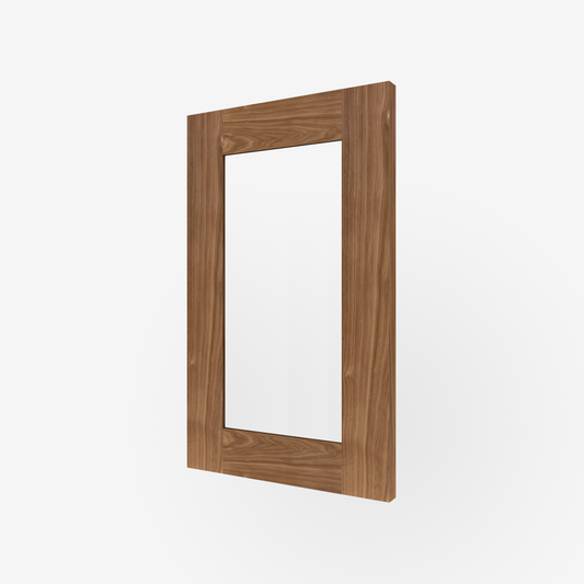Walnut Shaker Glass-Ready Door for Sektion