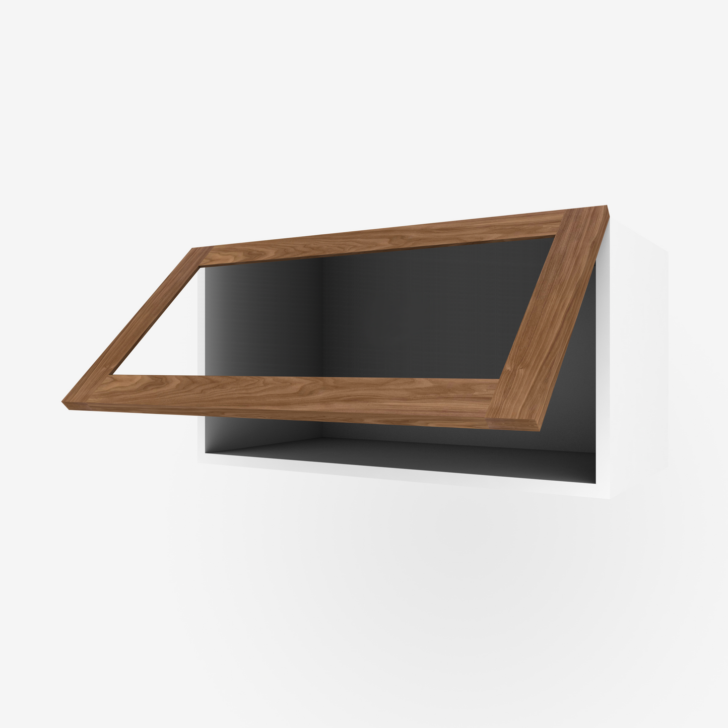 Walnut Shaker Glass-Ready Door for Sektion