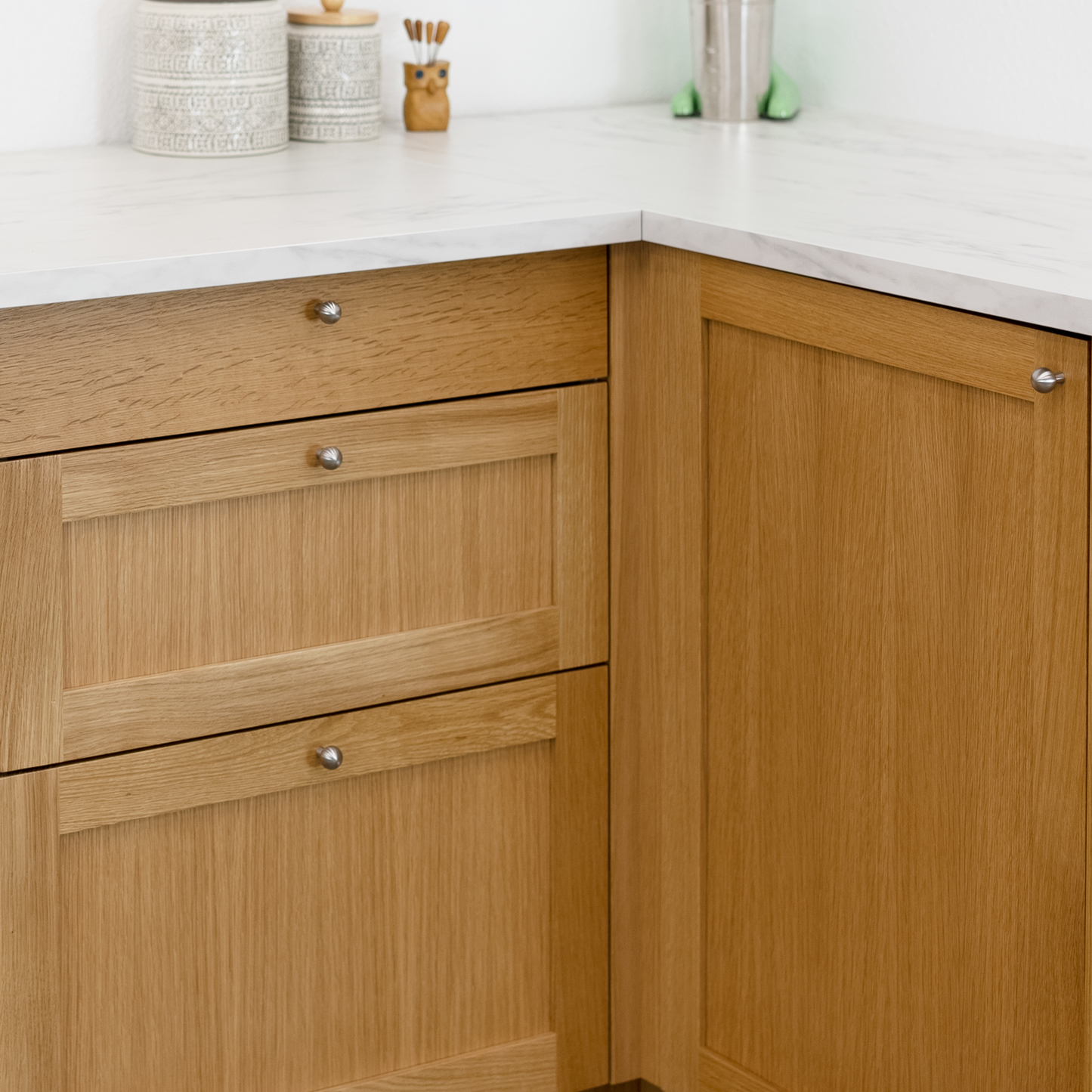 White Oak Shaker Corner Cabinet Door for Sektion