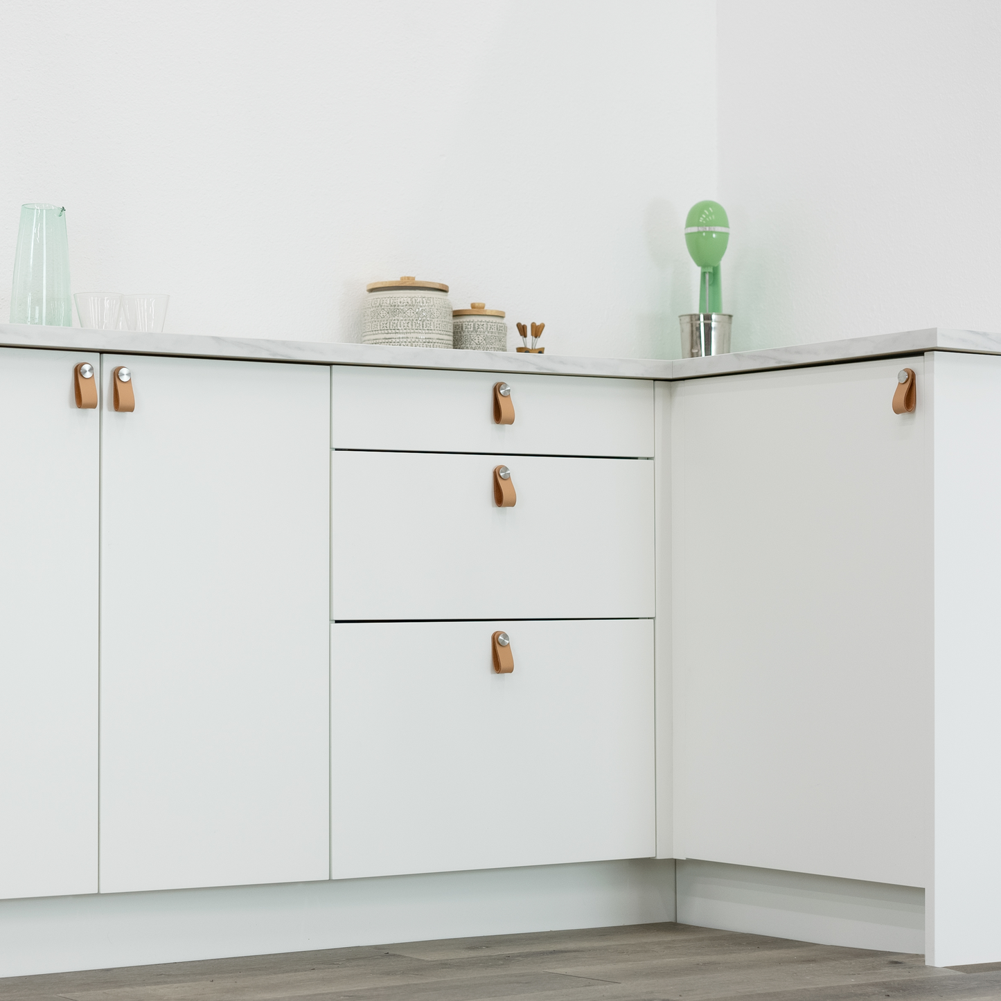 White Slab Drawers for Sektion