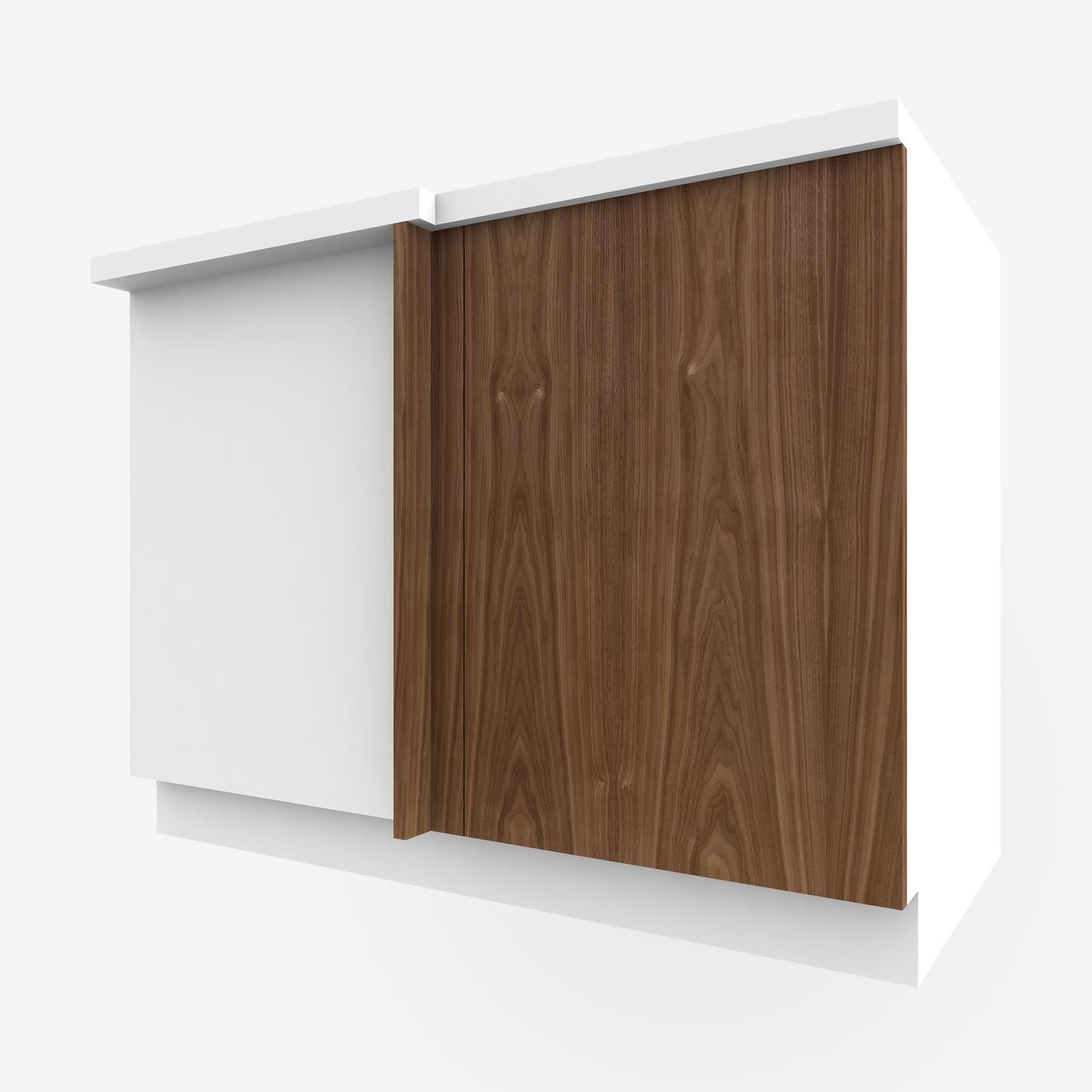 Walnut Corner Cabinet Door for Sektion