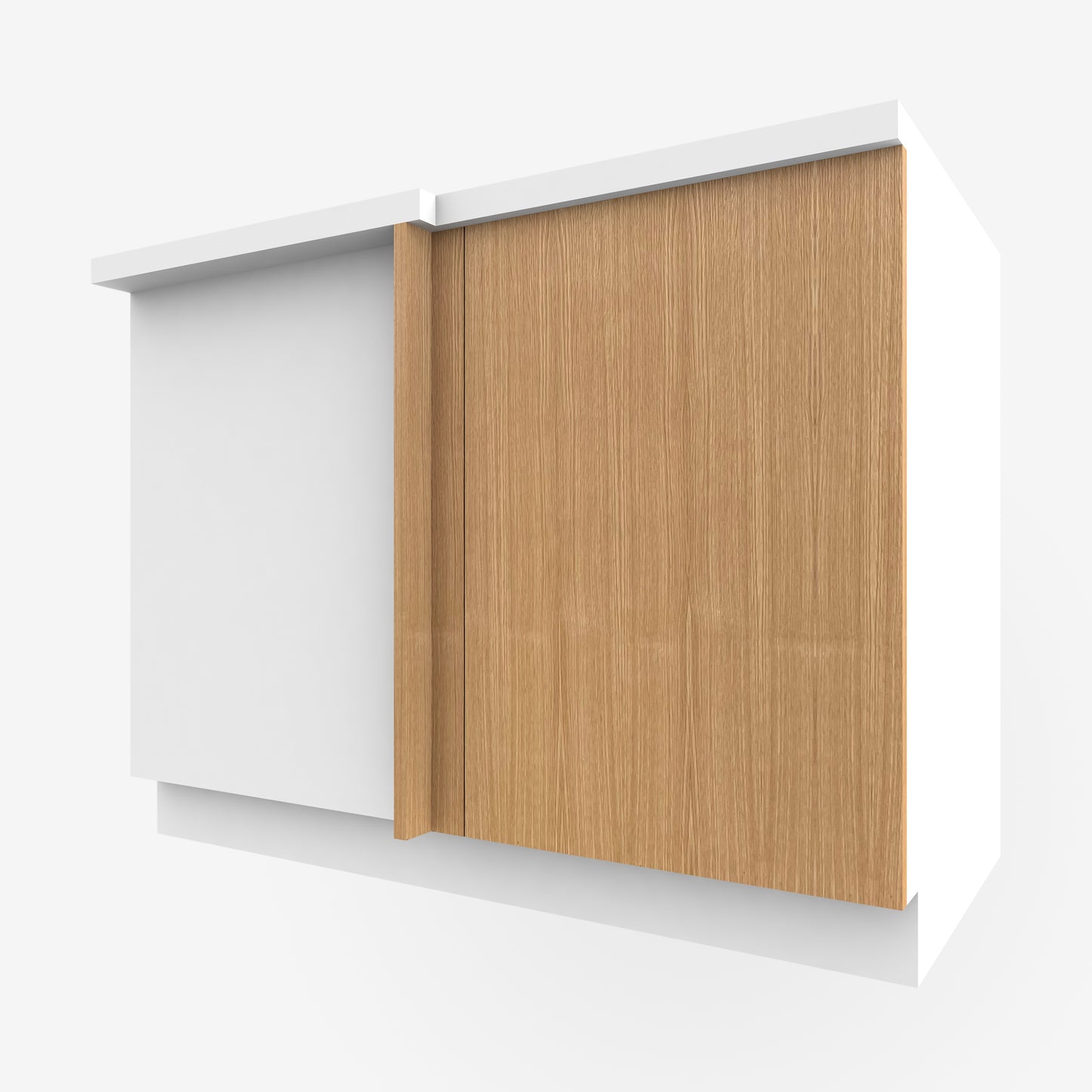 Rift White Oak Corner Cabinet Door for Sektion