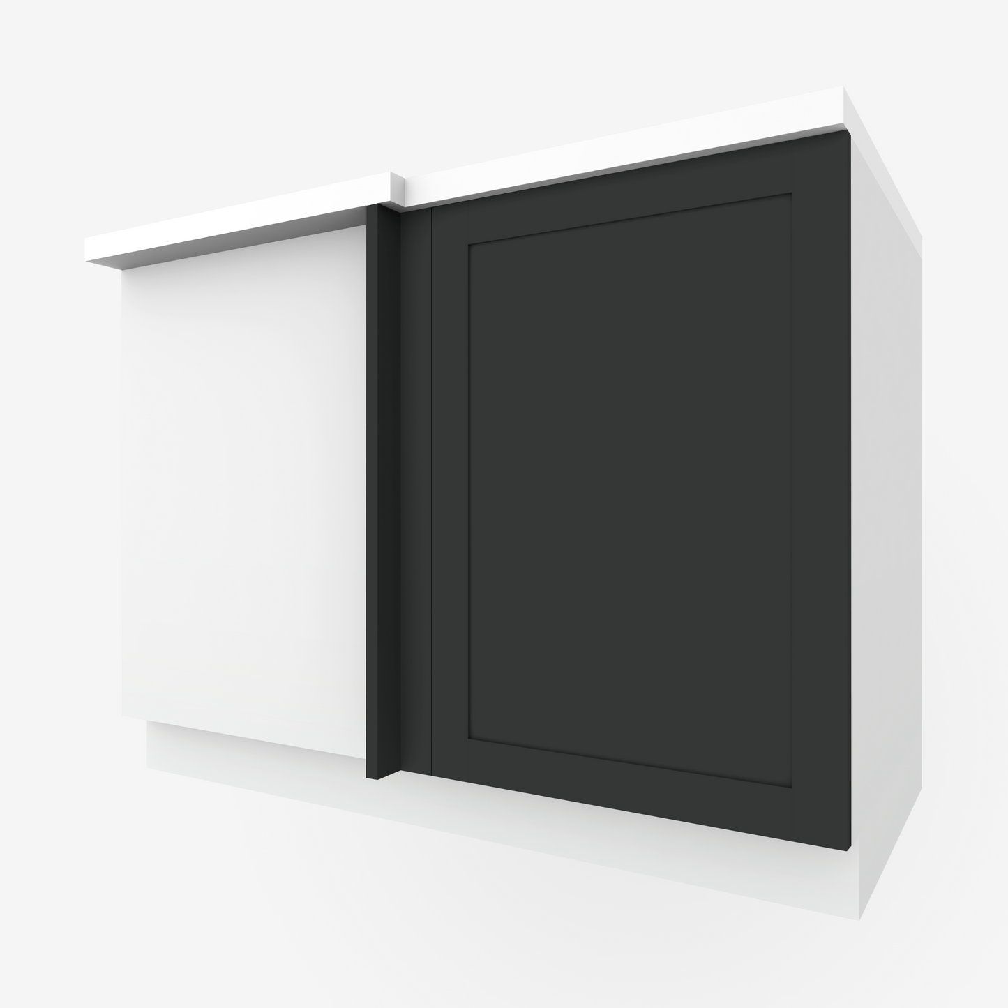 Black Shaker Corner Cabinet Door for Sektion