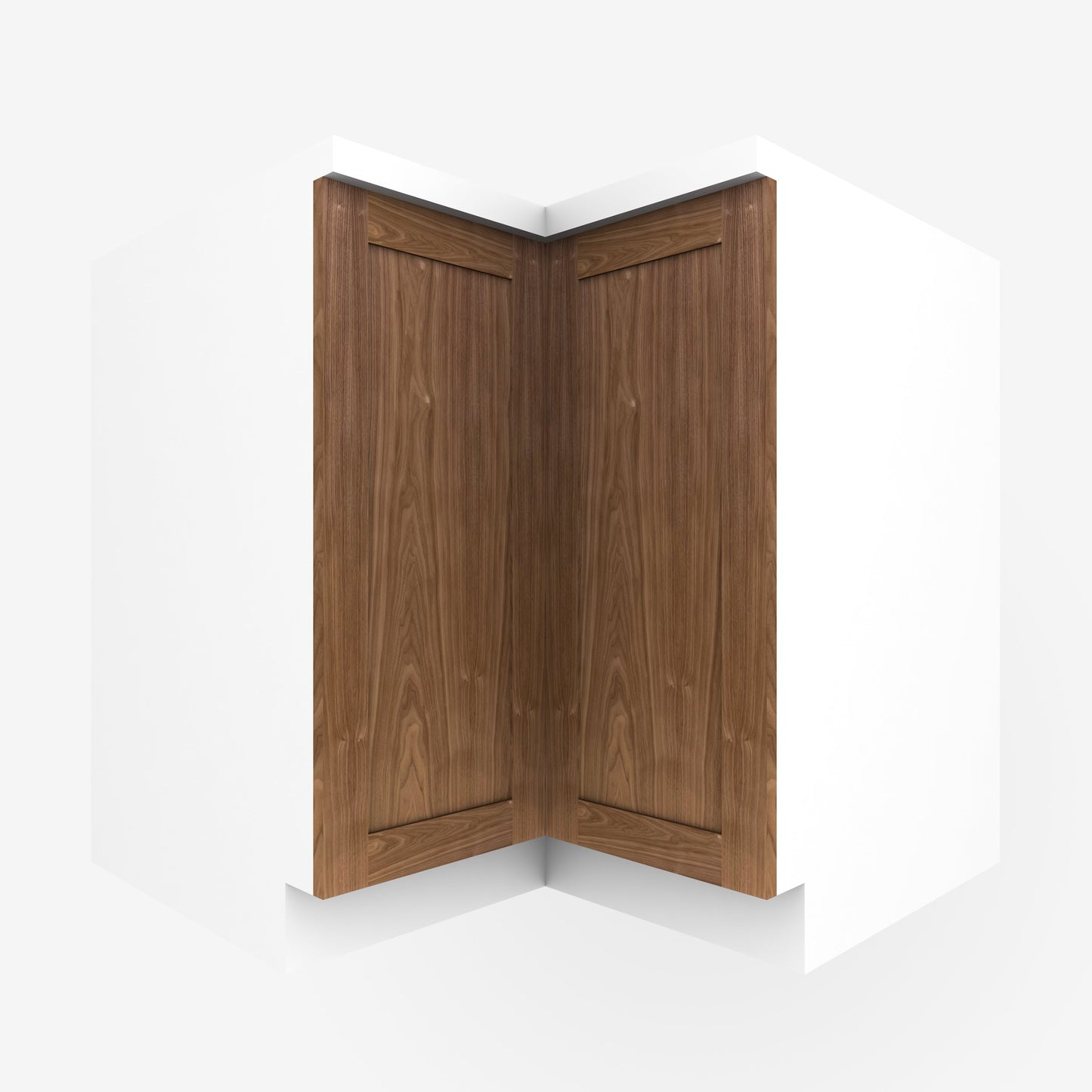 Walnut Shaker Corner Cabinet Door for Sektion