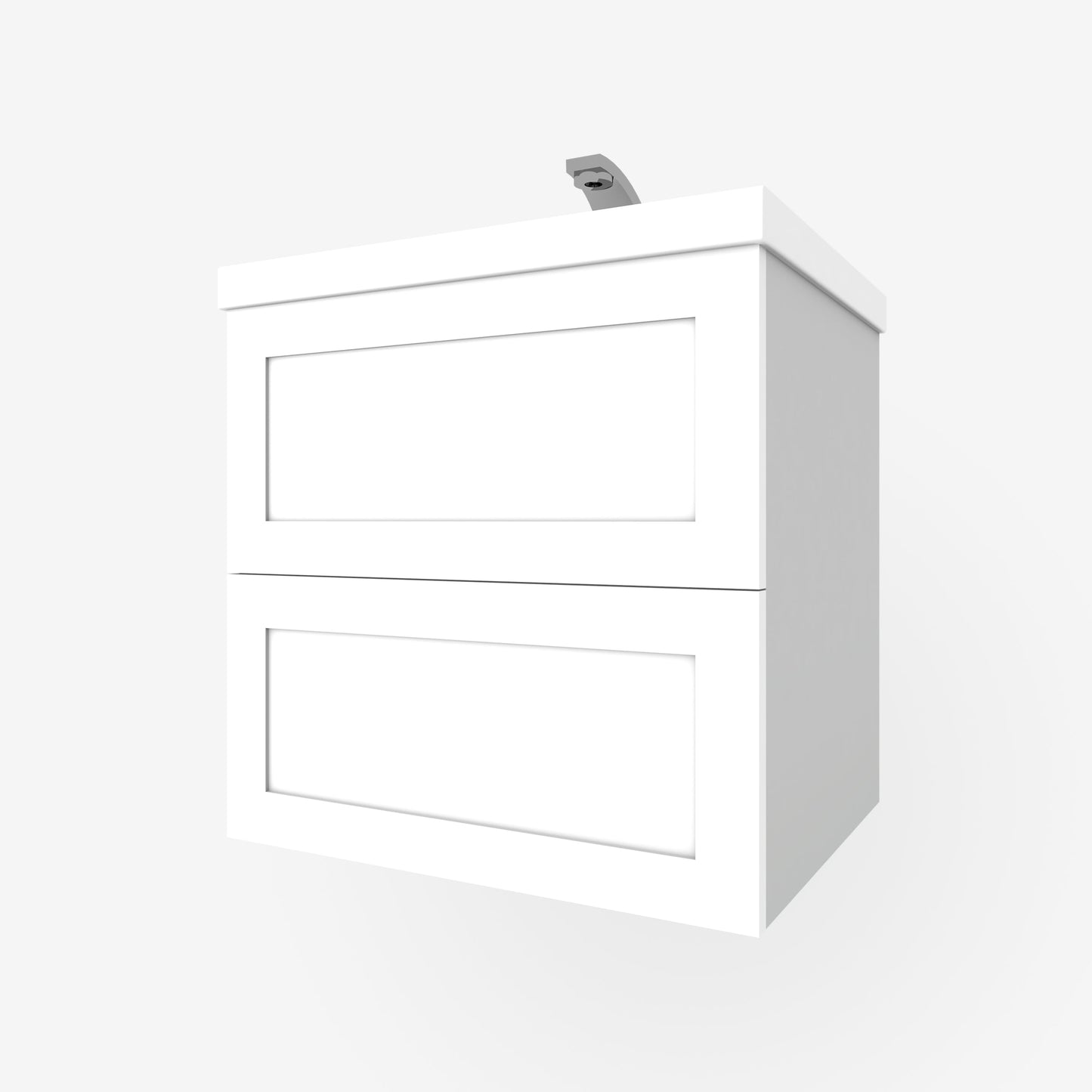 Modern White Shaker 2-Drawers for Godmorgon - Acrylic