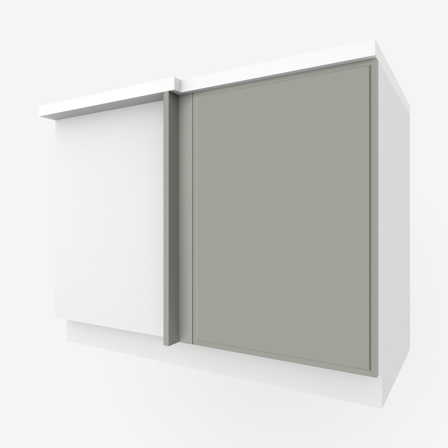 Revere Grey Outline Corner Cabinet Door for Sektion