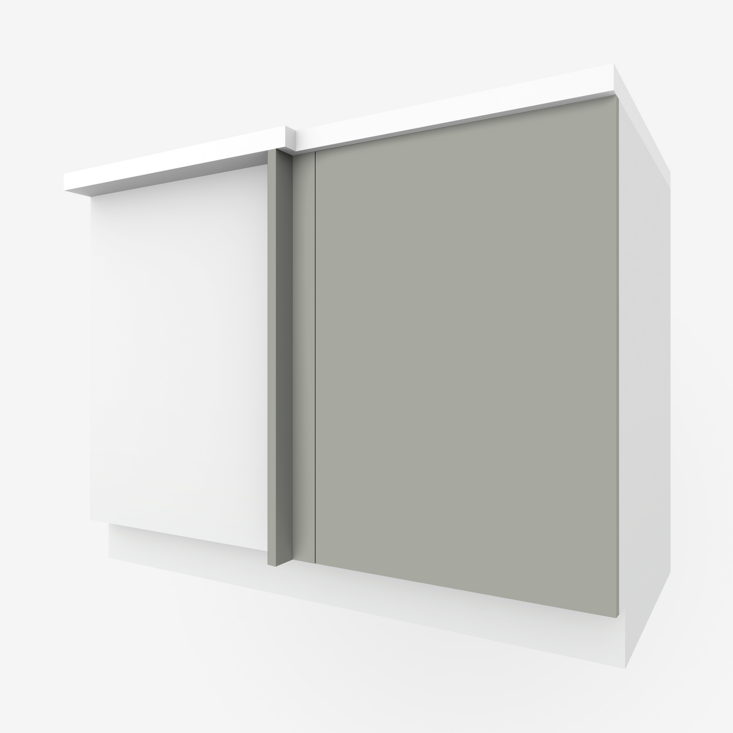 Revere Grey Slab Corner Cabinet Door for Sektion
