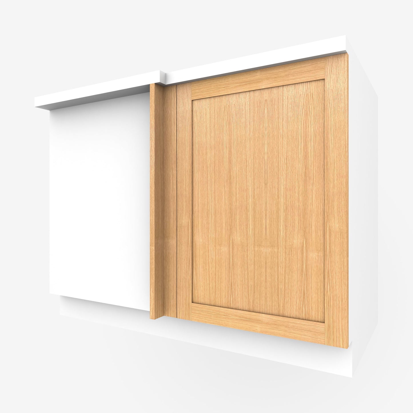 White Oak Shaker Corner Cabinet Door for Sektion