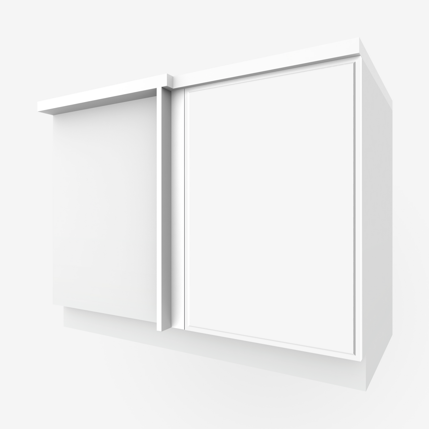 White Outline Corner Cabinet Door for Sektion