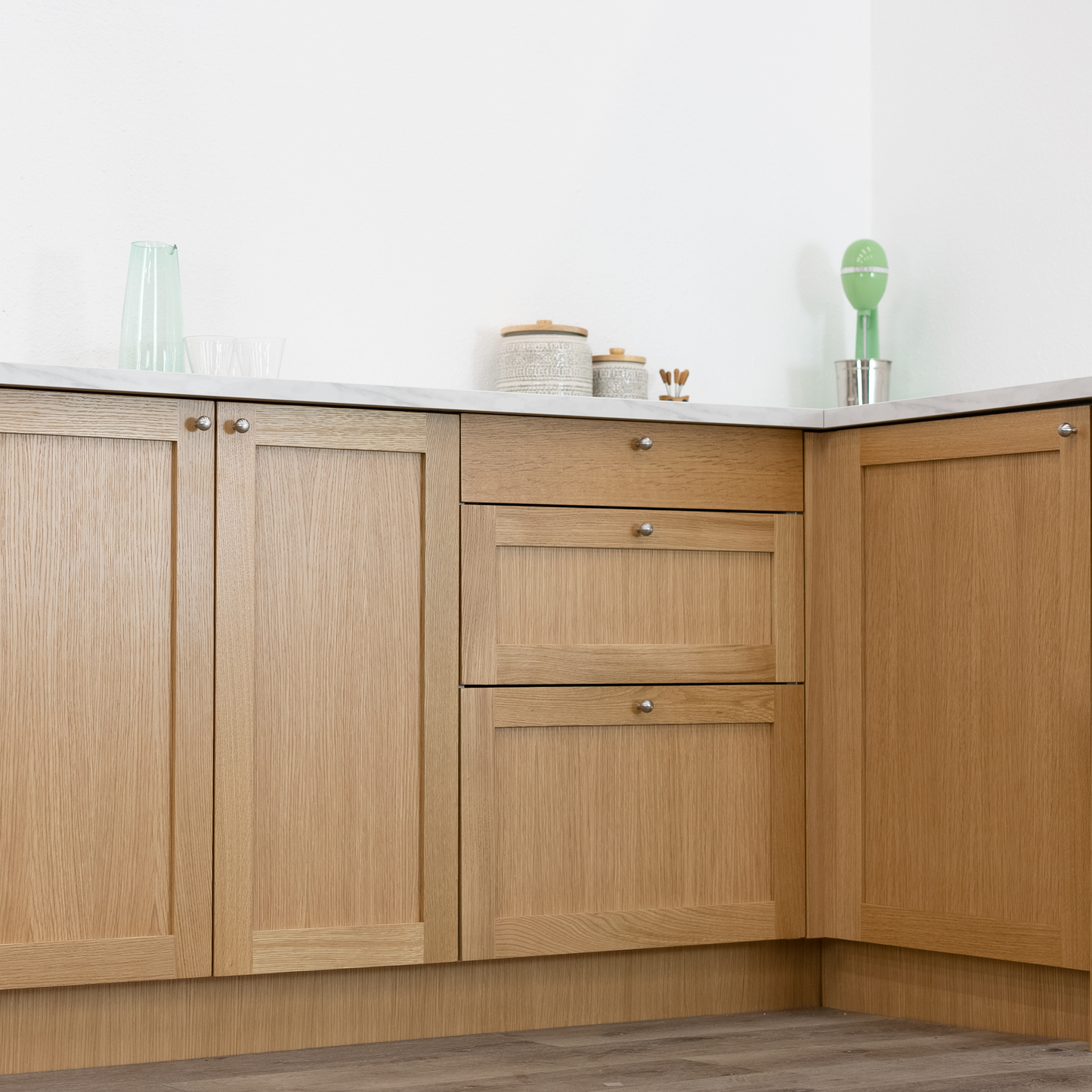 White Oak Shaker Corner Cabinet Door for Sektion