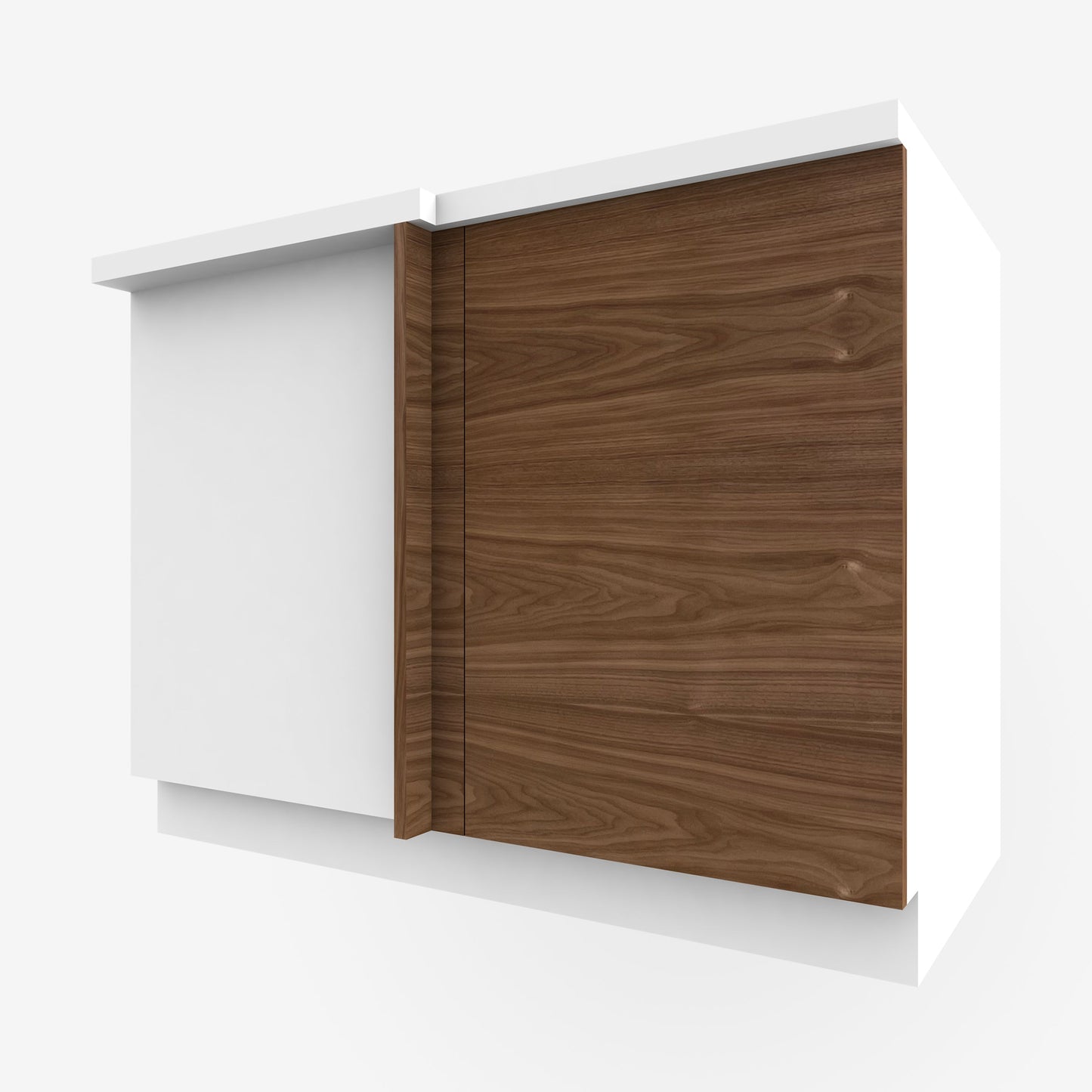Walnut Corner Cabinet Door for Sektion