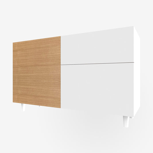 Rift White Oak Door for Besta, Horizontal Grain 23 5/8" 25 1/4"