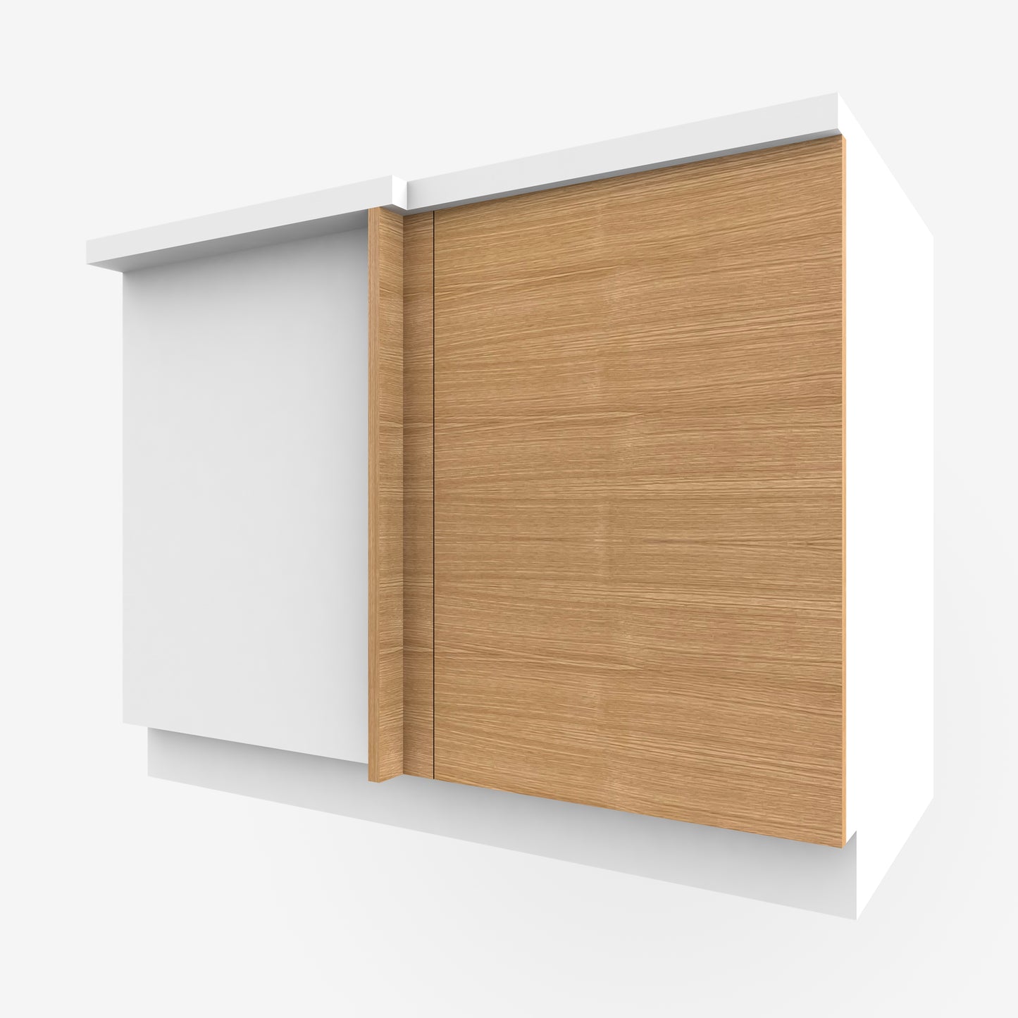Rift White Oak Corner Cabinet Door for Sektion